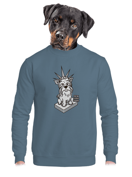 New Yorkshire unisex mikina bez kapuce Nordic Blue