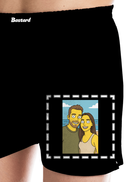 Simpsonovi z vlastní fotky pánské trenky Black