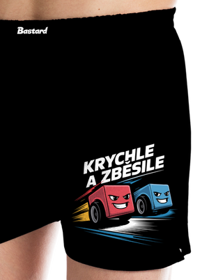 Krychle a zběsile pánské trenky Black
