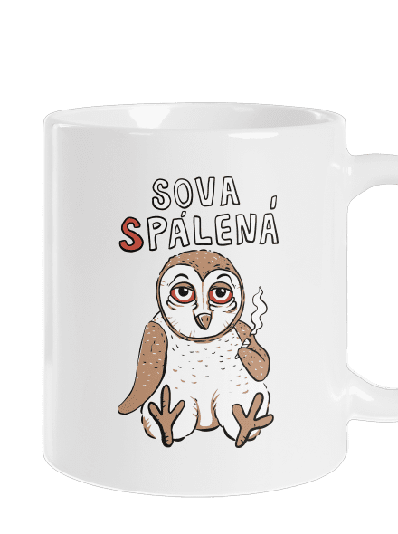 Sova Pálená klasický hrnek White