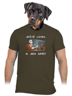 Ještě level pánské tričko Urban Khaki