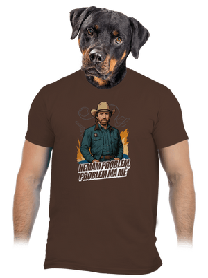 B19: Chuck Norris z Walker, Texas Ranger pánské tričko Brown