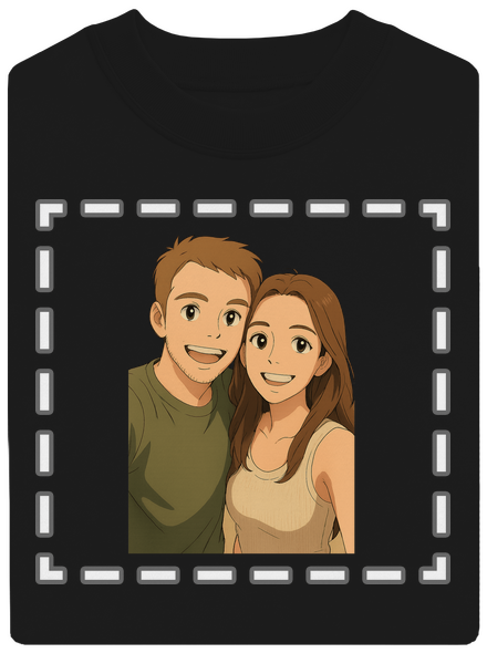 Ghibli efekt z vlastní fotky unisex mikina bez kapuce Black