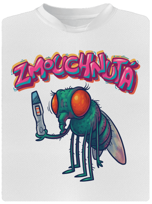 Zmouchnutá pánské sportovní tričko White