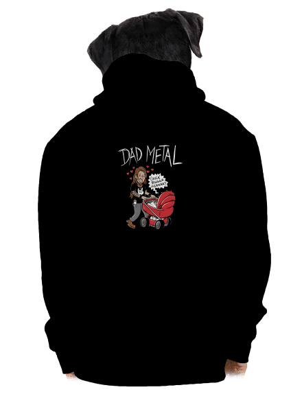 Dad metal pánská mikina na zip Black