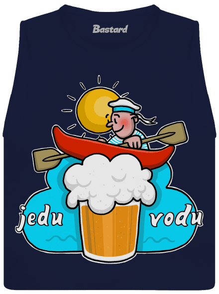 Jedu vodu dámské tílko volné Navy