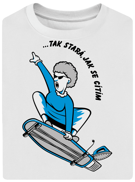 Starý, jak se cítím unisex tričko oversized White