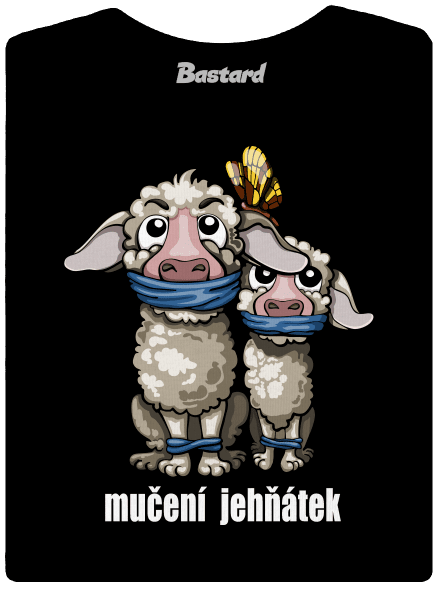 Mučení jehňátek dámské tričko s lemem Black