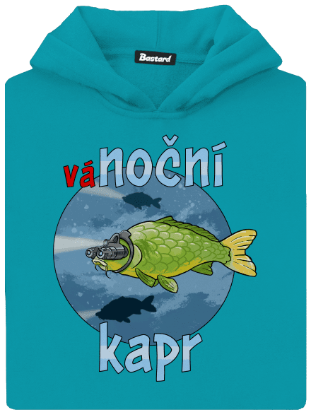 Vánoční kapr dětská mikina klokanka Hawaiian Blue