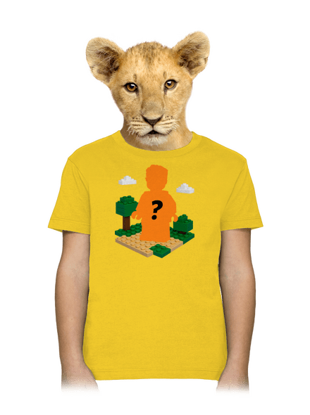Lego postava z vlastní fotky dětské tričko Gold