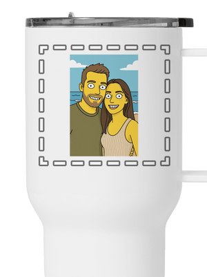 Simpsonovi z vlastní fotky termohrnek White