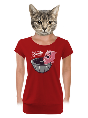 Ve formě dámské tričko s lemem Red Mal