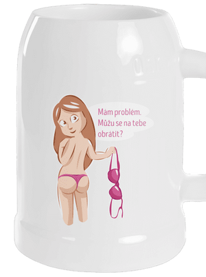 Můžu se obrátit? půllitr White