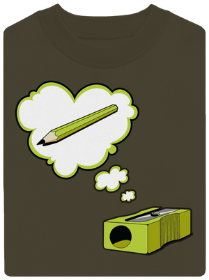 Tužka a Ořezávátko unisex mikina bez kapuce Urban Khaki