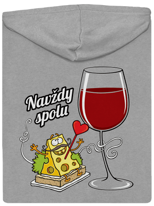 Navždy spolu pánská mikina na zip Light Melange