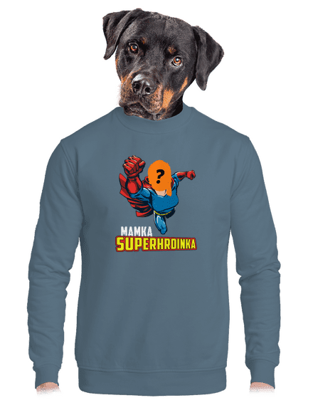Mamka superhrdinka unisex mikina bez kapuce Nordic Blue