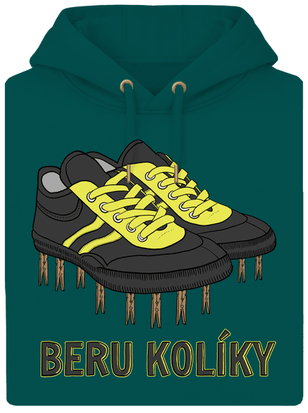 Beru kolíky unisex mikina premium Emerald Green