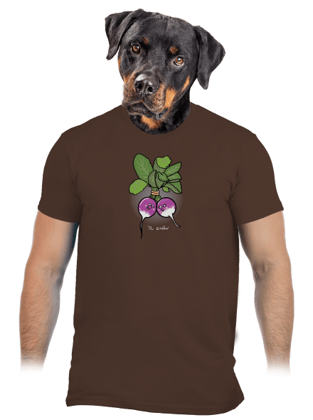 Ředkvičky ve svazku pánské tričko Brown