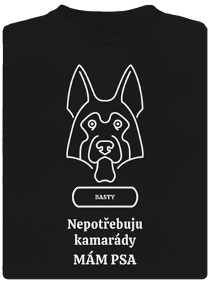 Nemůžu, mám psa dětské sportovní tričko Black