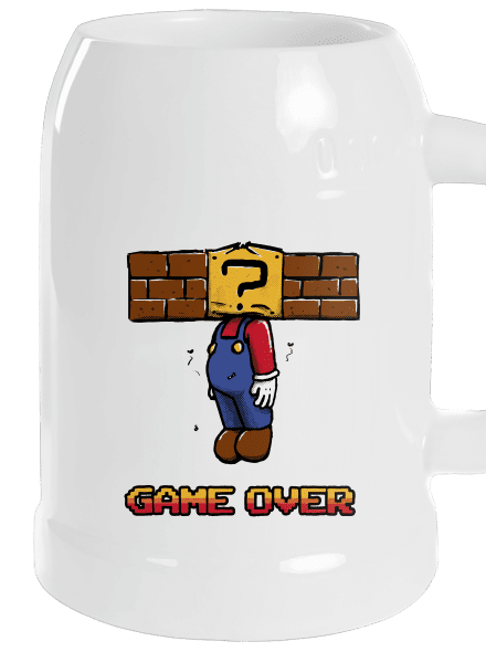 Game over půllitr White