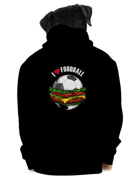 Foodball pánská mikina na zip Black