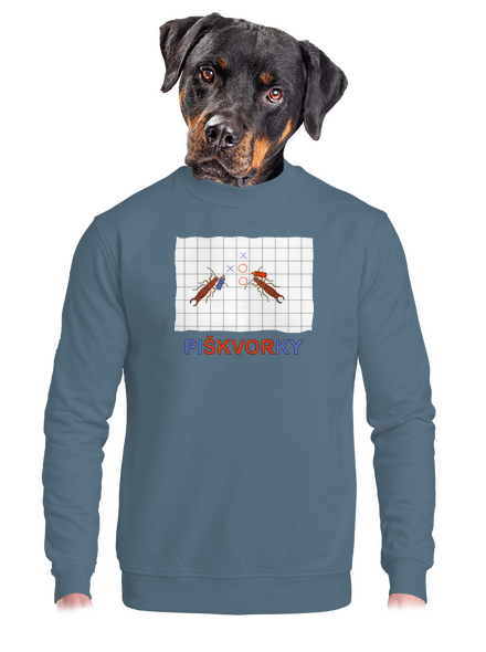 Škvoří piškvorky unisex mikina bez kapuce Nordic Blue