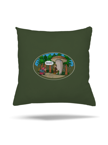 Babička a houbař polštář Olive Green