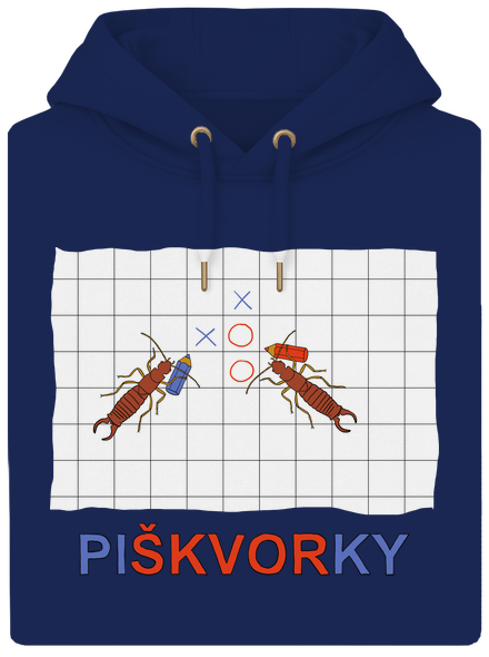 Škvoří piškvorky unisex mikina premium Navy