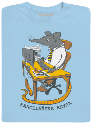 Kancelářská krysa pánské tričko Sky Blue