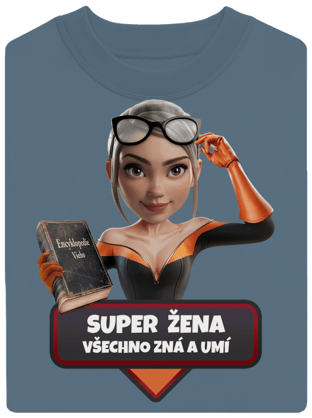 Super máma unisex mikina bez kapuce Nordic Blue