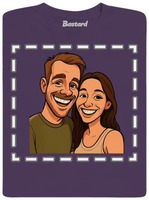 Karikatura z vlastní fotky pánské tričko Urban Purple