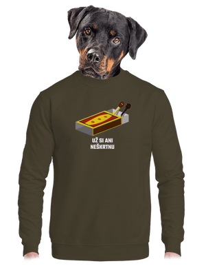 unisex mikina bez kapuce