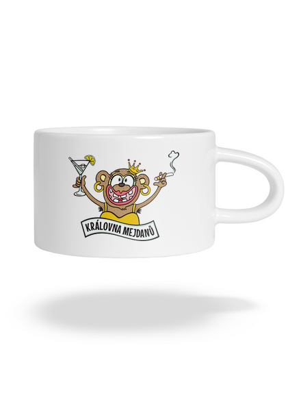 Královna mejdanů hrnek makronka White