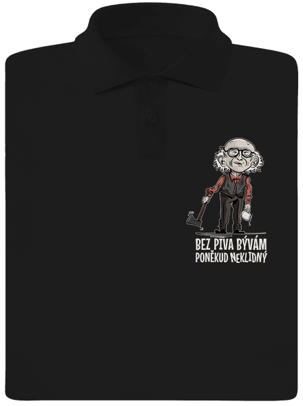 Neklidný bez piva pánská polokošile Black