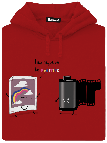 Buď pozitivní dámská mikina klokanka Red Mal