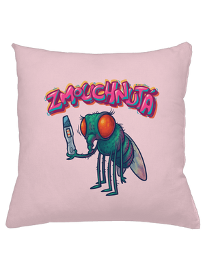 Zmouchnutá polštář Light Pink