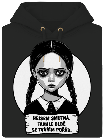 Nejsem smutná unisex mikina premium Dark Black