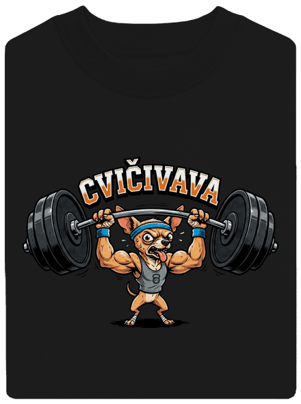Cvičivava unisex mikina bez kapuce Black