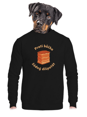 Proti bůčku žádný dišputát unisex mikina bez kapuce Black