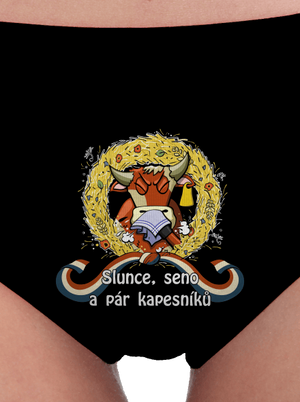 Slunce, seno a pár kapesníků dámské kalhotky Black