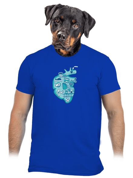 Srdce bije pro  pánské tričko Royal Blue