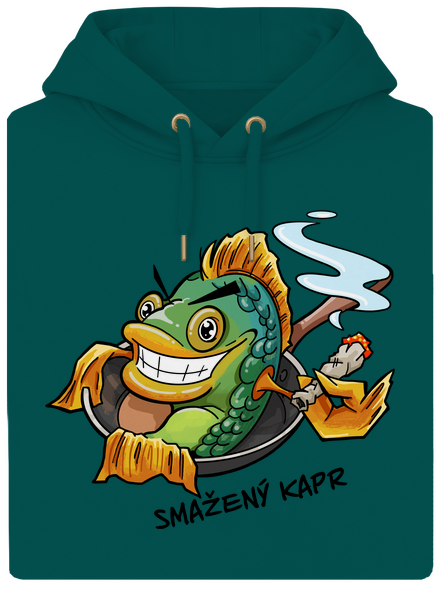 Smažený kapr unisex mikina premium Emerald Green