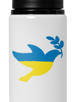 Ukrajina - Holubice obrys lahev na vodu White