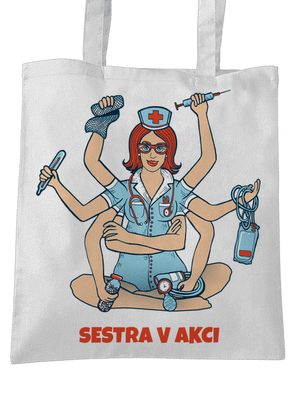 Sestra v akci taška White