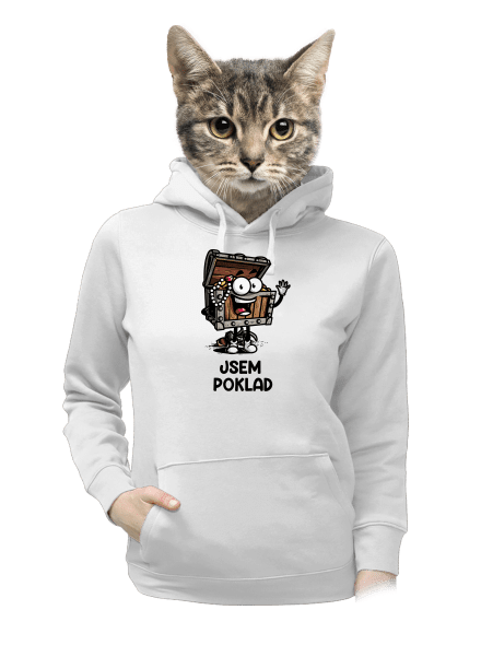Jsem poklad dámská mikina klokanka White