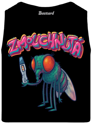 Zmouchnutá pánské tílko Black