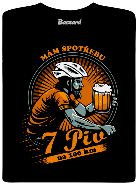 Spotřeba 7 na 100 dětské tričko Black