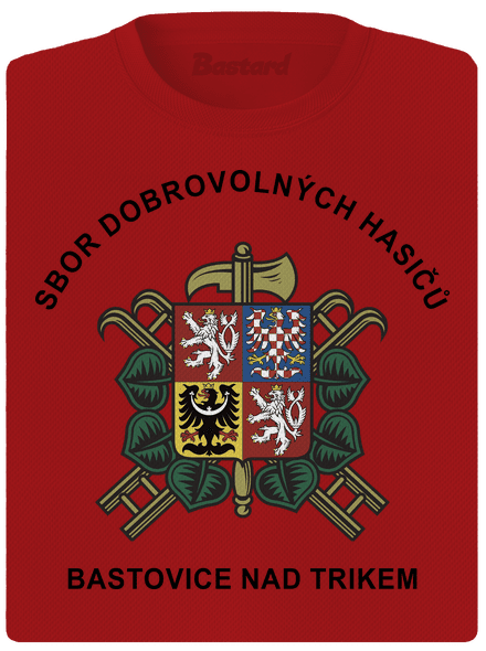 Sbor dobrovolných hasičů s vlastním erbem obce dámské sportovní tričko Red Mal