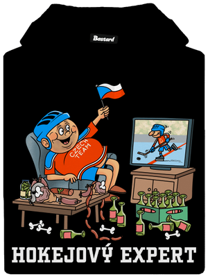 Hokejový expert pánská mikina klokanka Black