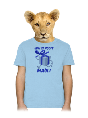 Jdu si hodit mašli dětské tričko Sky Blue